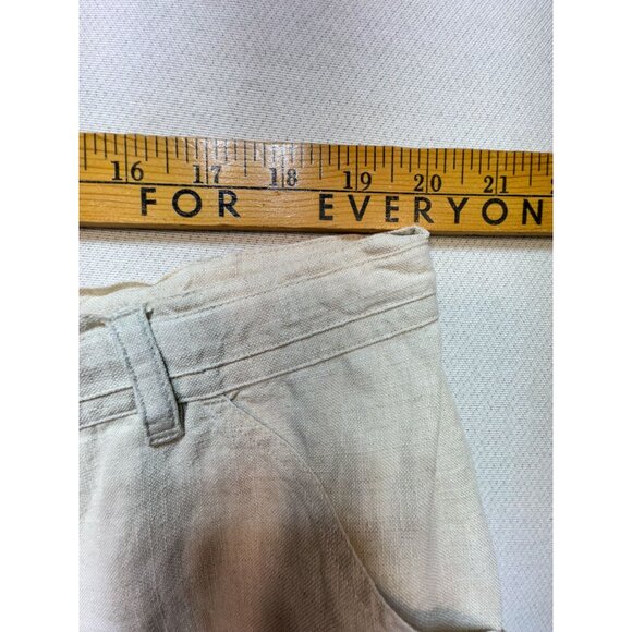 Crossroads Women's Linen Capri Pants Drawstring Size 20W Beige Stretch Casual - Picture 10 of 13